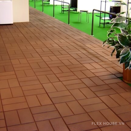 Gạch cao su hạt SBR lát sân vườn chuồng ngựa GV7938