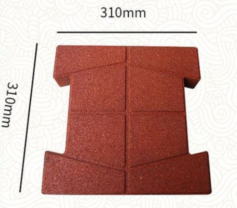 Gạch cao su hình xương chó chống trượt chịu lực GV6690