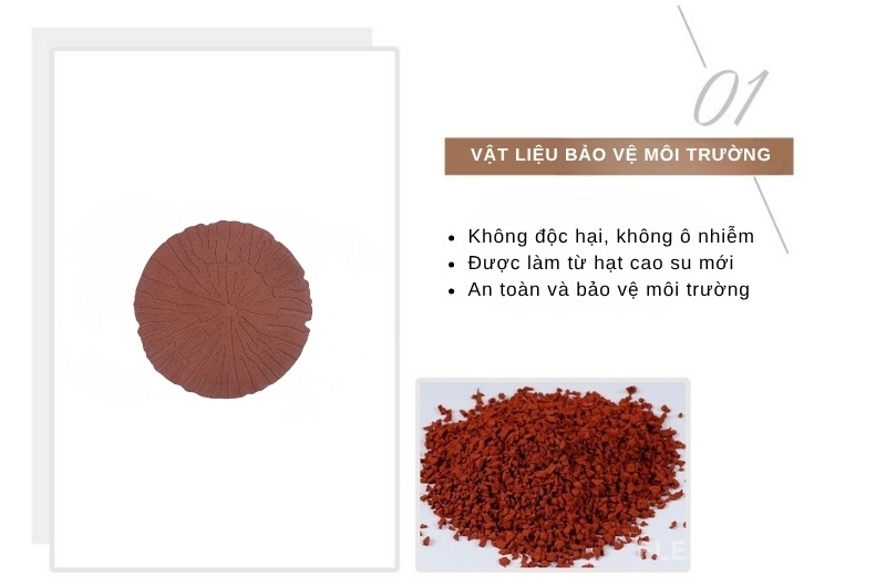 Gạch cao su SBR lối đi bộ chống trượt chống mòn GV8884