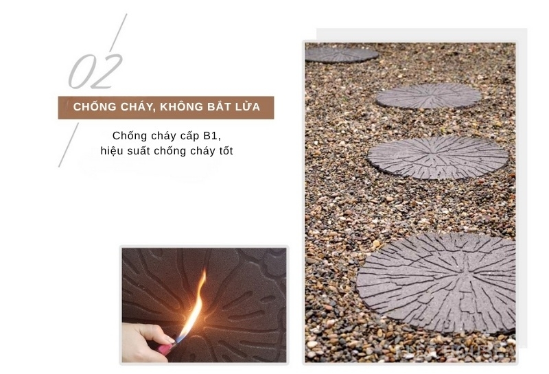 Gạch cao su tròn chống cháy giảm chấn GV1925