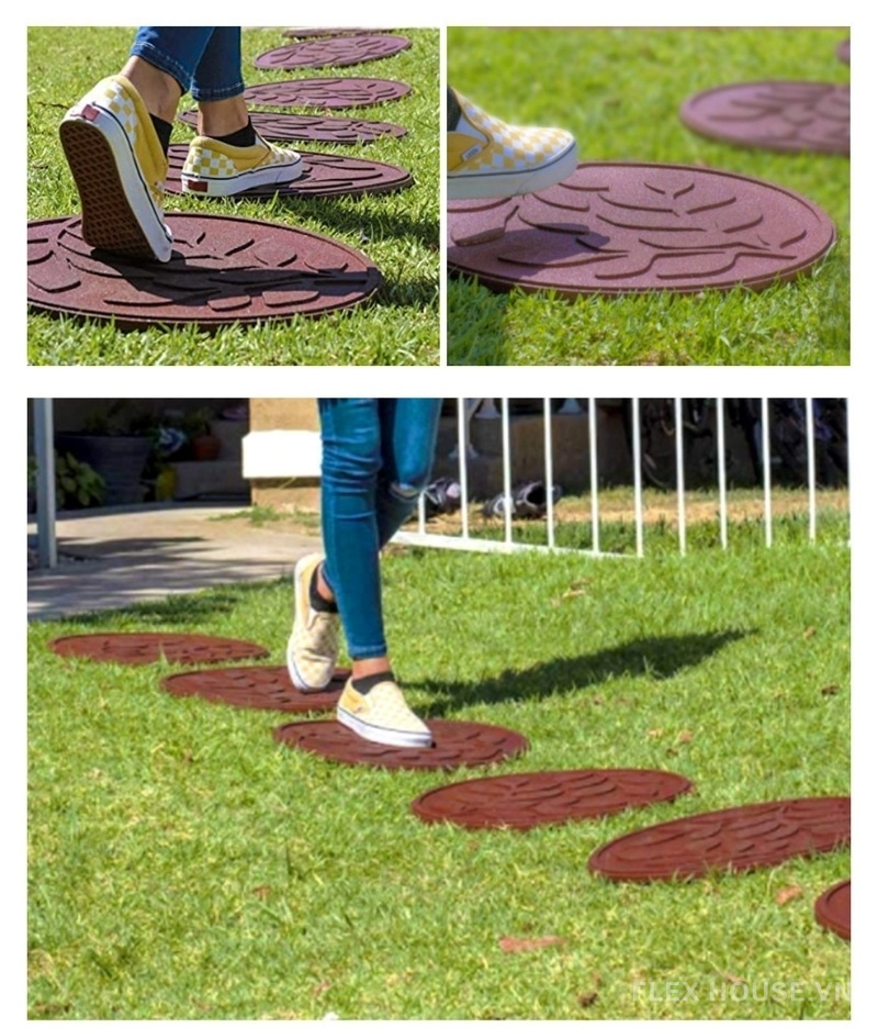 Gạch cao su tròn chống cháy giảm chấn GV1925 7 Gạch cao su tròn chống cháy giảm chấn GV1925