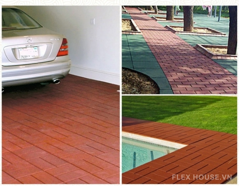 Gạch cao su thanh EPDM chống trượt giảm chấn GV6420 8 Gạch cao su thanh EPDM chống trượt giảm chấn GV6420