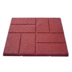 Gạch cao su vân gạch lát vườn chống trượt GV9088.R