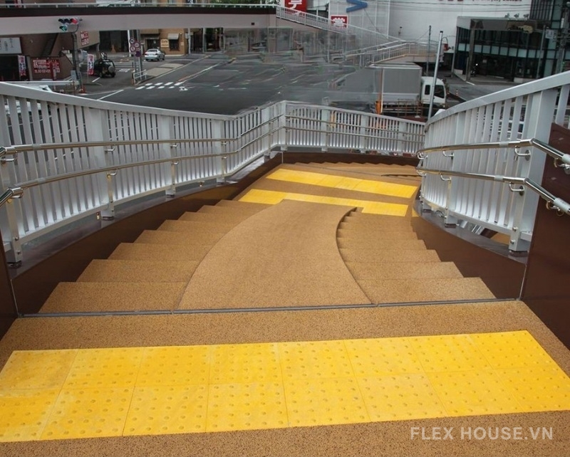 Gạch cao su xúc giác chống trượt cho người khiếm thị GV6679