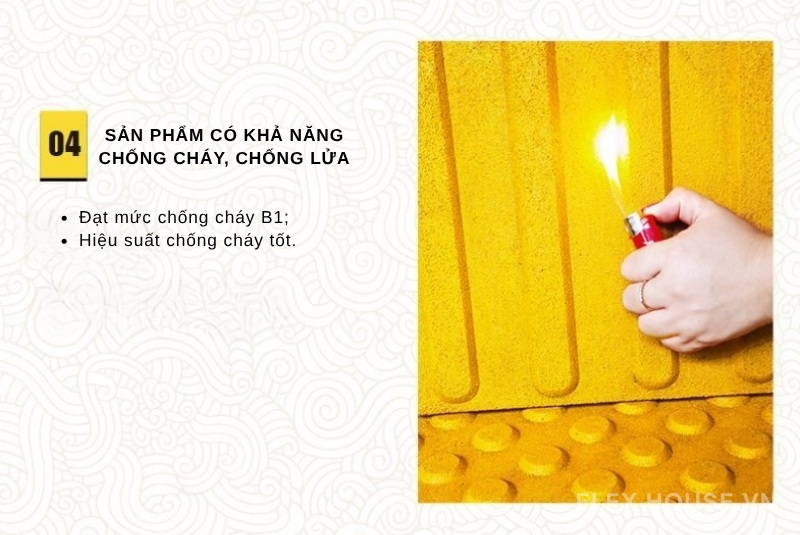 Gạch cao su xúc giác chống trượt cho người khiếm thị GV6679