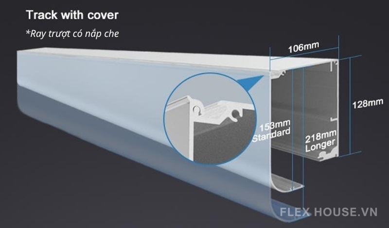 Phụ kiện cửa lùa tự động giảm chấn kép HH150