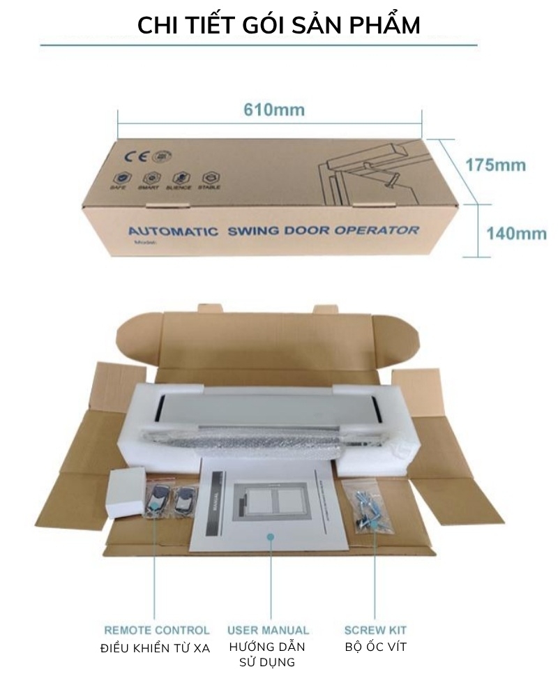 Phụ kiện cửa mở cánh tự động Dual-Sensor SW100SLIM