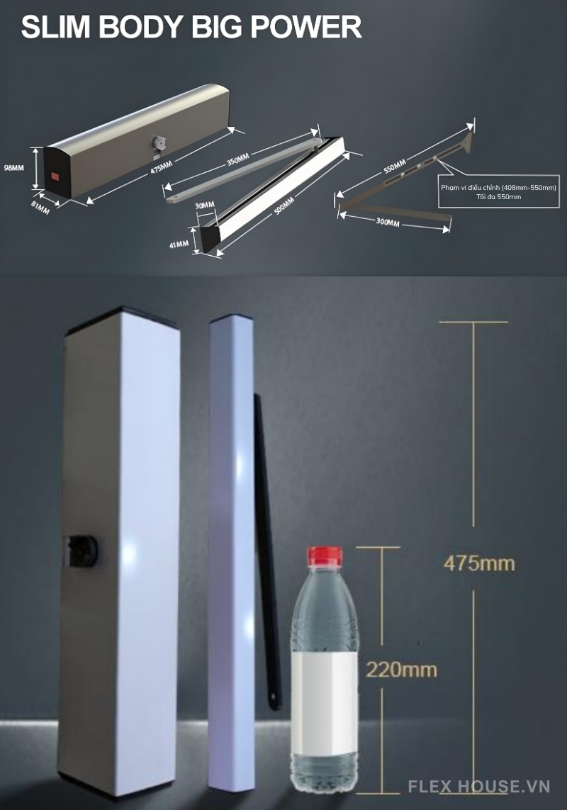 Phụ kiện cửa mở cánh tự động Dual-Sensor SW100SLIM