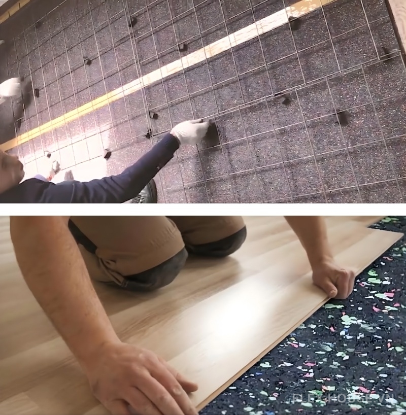 Tấm cao su lót sàn cách âm văn phòng tòa nhà BP-10