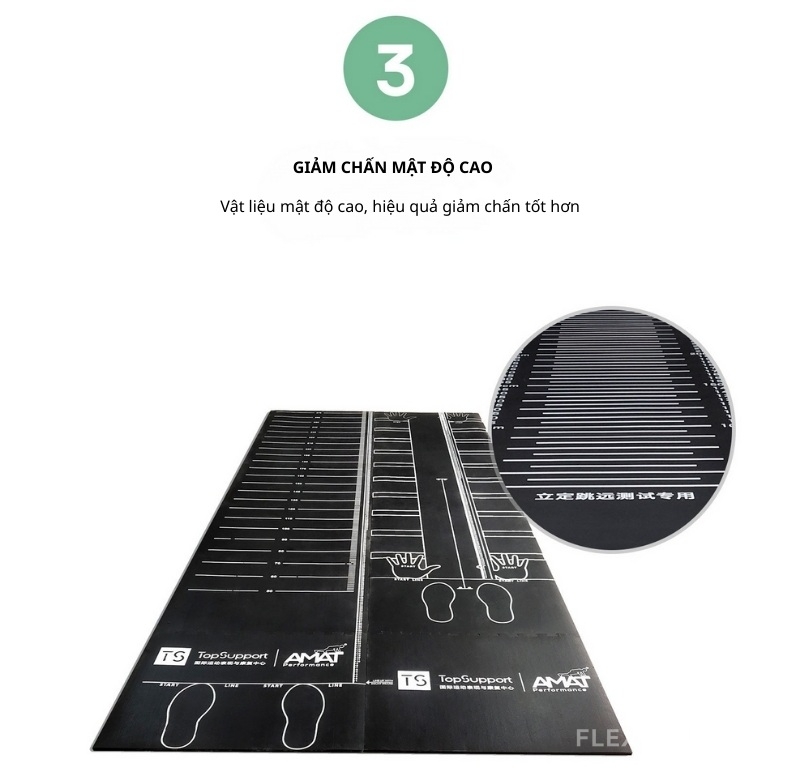 Thảm cao su nhảy xa đàn hồi chống trượt SBR EPDM GV74