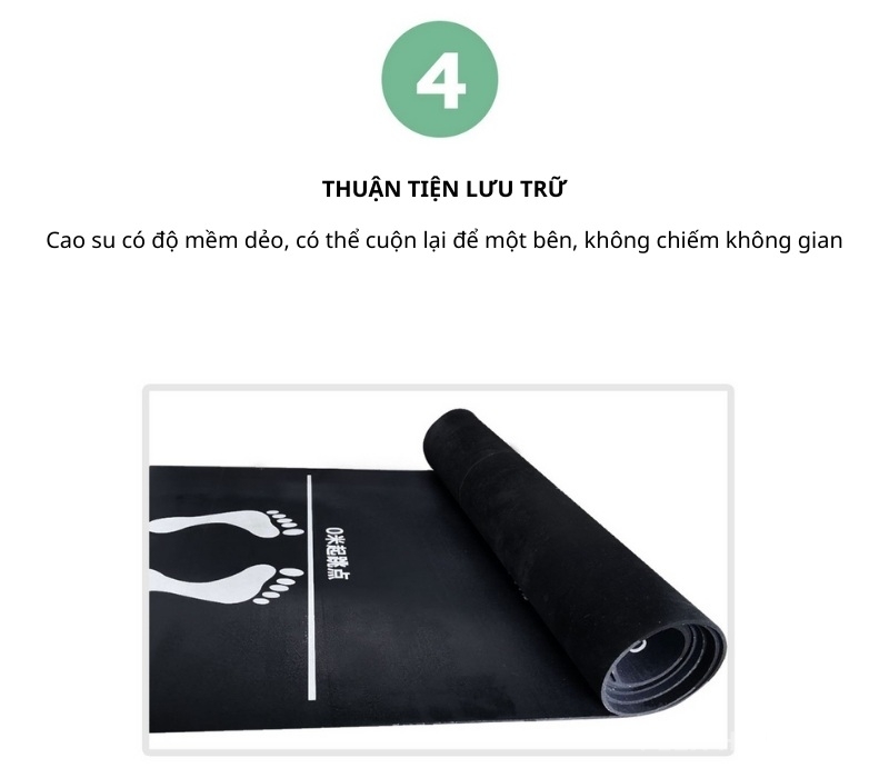 Thảm cao su nhảy xa đàn hồi chống trượt SBR EPDM GV74
