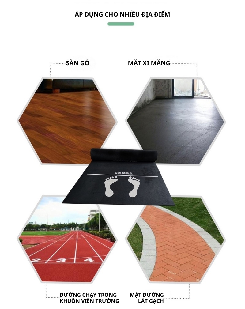 Thảm cao su nhảy xa đàn hồi chống trượt SBR EPDM GV74