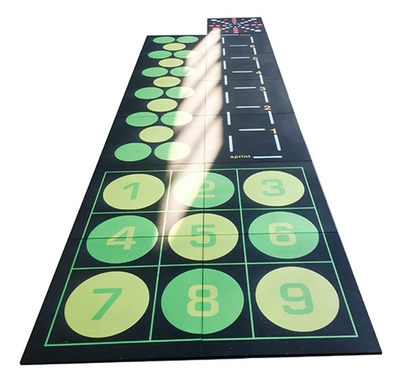 Thảm cao su phòng gym in UV 360 đa năng GV29 8 Thảm cao su phòng gym in UV 360 đa năng GV29