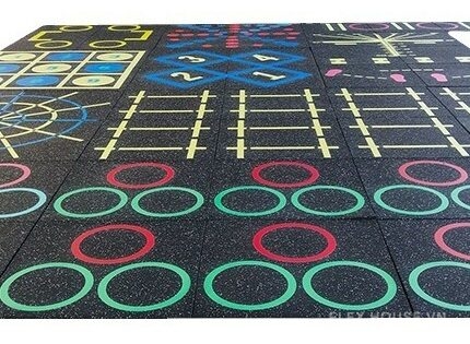 Thảm cao su in hoa văn chức năng phòng gym GV88