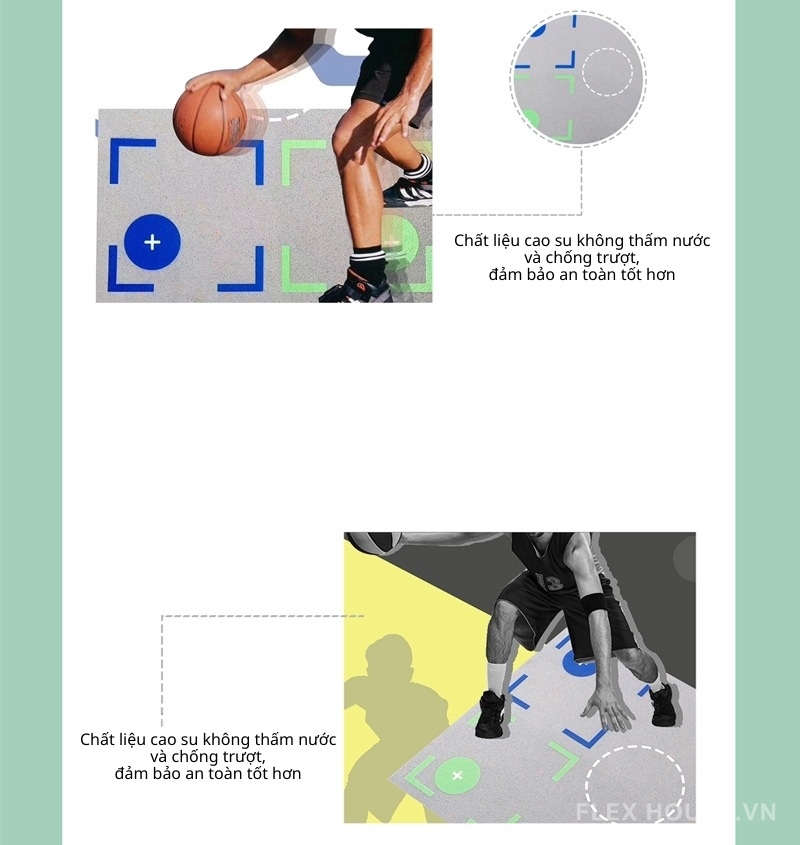 Thảm cao su tập kiểm soát bóng rổ GV215