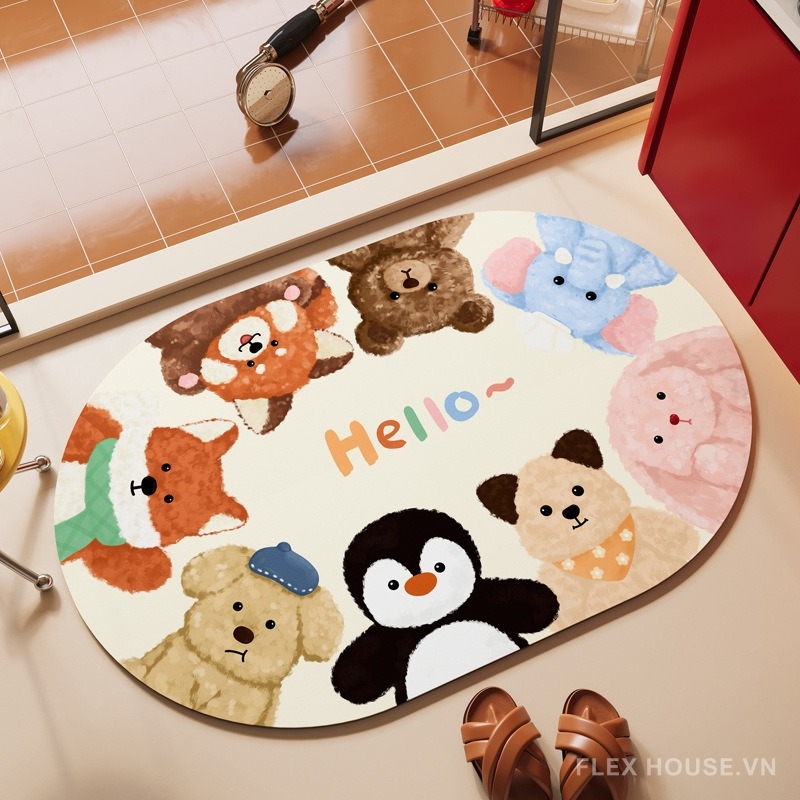 Thảm chống trơn nhà tắm Stuffed Animal XF490.01