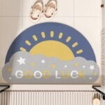 Thảm chống trượt hai mặt hình mây và cầu vồng XF8567.02