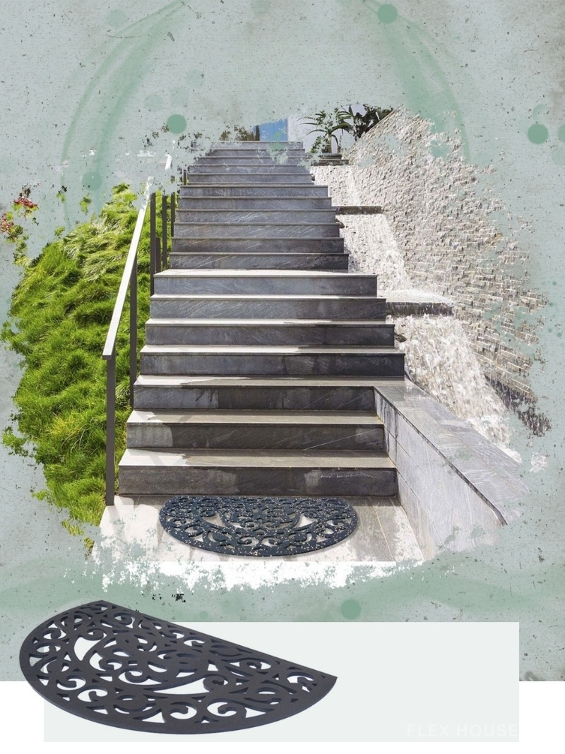 Thảm chống trượt ngoài trời hoa văn rỗng SBR GV36 1