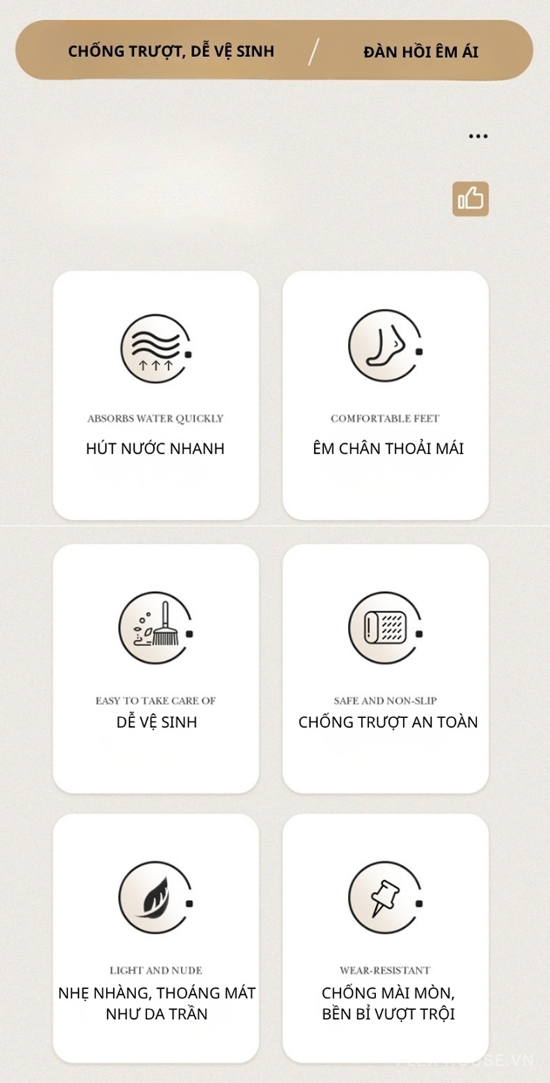 Thảm chùi chân chống trượt Organic Style XF3469 1 Thảm chùi chân chống trượt Organic Style XF3469