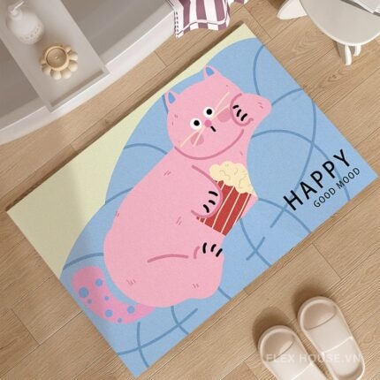 Thảm chống trượt nhà tắm hình mèo Dopamine XF3905.02