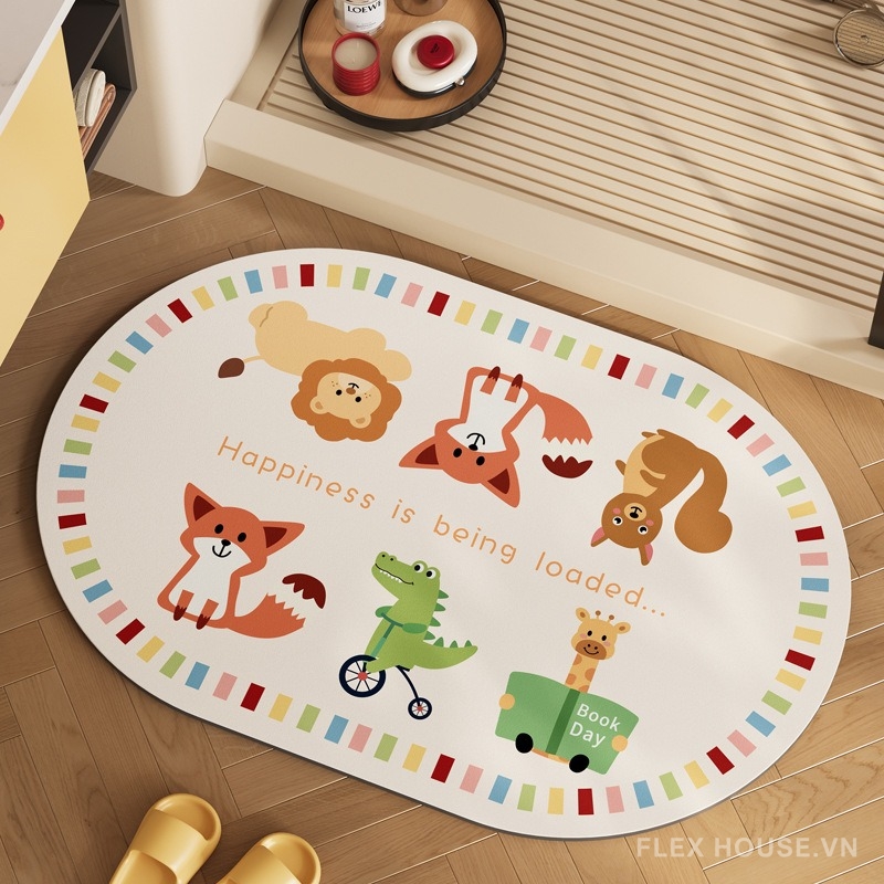 Thảm chống trượt nhà tắm viền khối màu XF491 6 Thảm chống trượt nhà tắm viền khối màu XF491.01