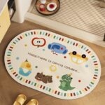 Thảm chống trượt nhà tắm viền khối màu XF491.02