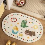 Thảm chống trượt nhà tắm viền khối màu XF491.03