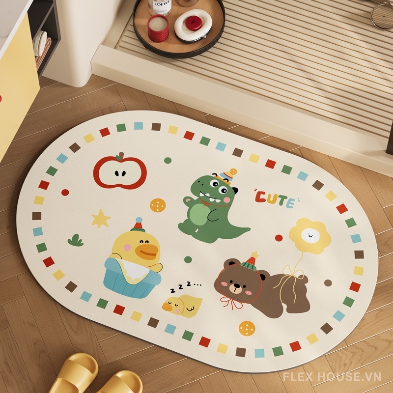 Thảm chống trượt nhà tắm viền khối màu XF491 8 Thảm chống trượt nhà tắm viền khối màu XF491.03