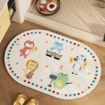 Thảm chống trượt nhà tắm viền khối màu XF491.05