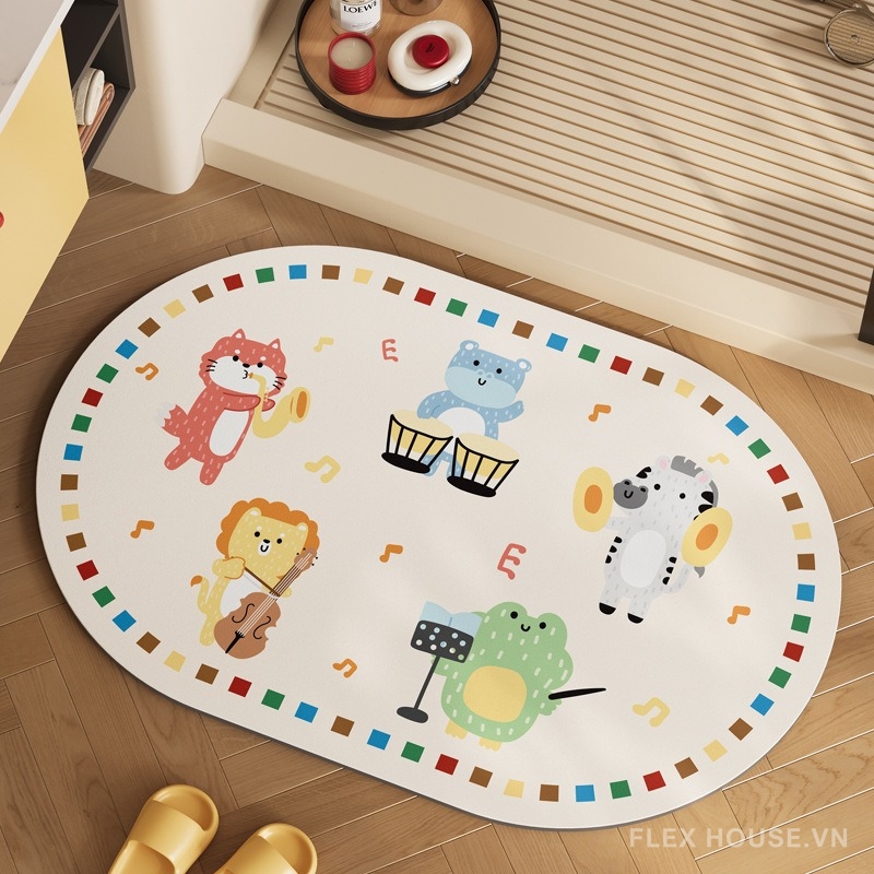 Thảm chống trượt nhà tắm viền khối màu XF491 10 Thảm chống trượt nhà tắm viền khối màu XF491.05