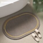 Thảm chống trượt nhà tắm viền vàng tối giản XF1380.01