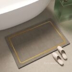 Thảm chống trượt nhà tắm viền vàng tối giản XF1380.04