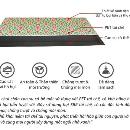 Thảm chùi chân chống trượt in UV 360 độ GV71