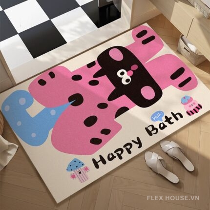 Thảm chùi chân Happy Bath cartoon style XF3908.01