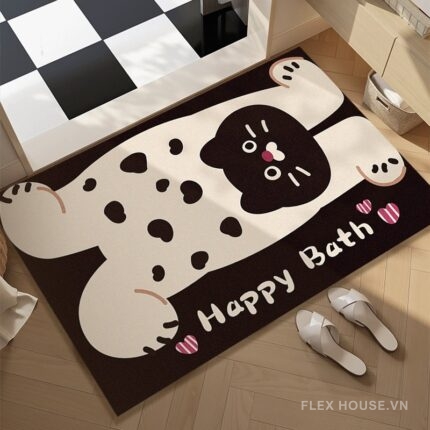 Thảm chùi chân Happy Bath cartoon style XF3908.02