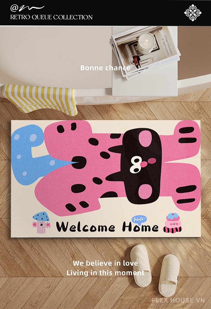 Thảm chùi chân Happy Bath cartoon style XF3908 1 Thảm chùi chân Happy Bath cartoon style XF3908