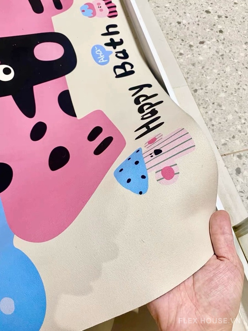 Thảm chùi chân Happy Bath cartoon style XF3908 9 Thảm chùi chân Happy Bath cartoon style XF3908