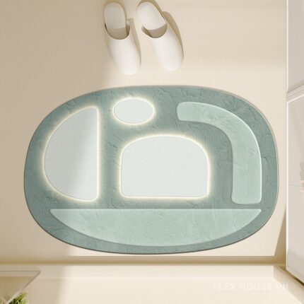 Thảm chùi chân hình khối trừu tượng hiện đại XF3472.01