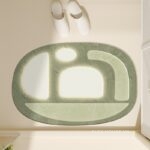 Thảm chùi chân hình khối trừu tượng hiện đại XF3472.02