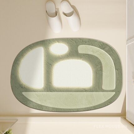 Thảm chùi chân hình khối trừu tượng hiện đại XF3472.02