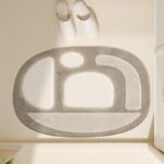 Thảm chùi chân hình khối trừu tượng hiện đại XF3472.04