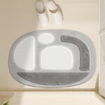 Thảm chùi chân hình khối trừu tượng hiện đại XF3472.05