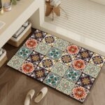 Thảm chùi chân hoa văn gạch gốm Địa Trung Hải XF6978.01