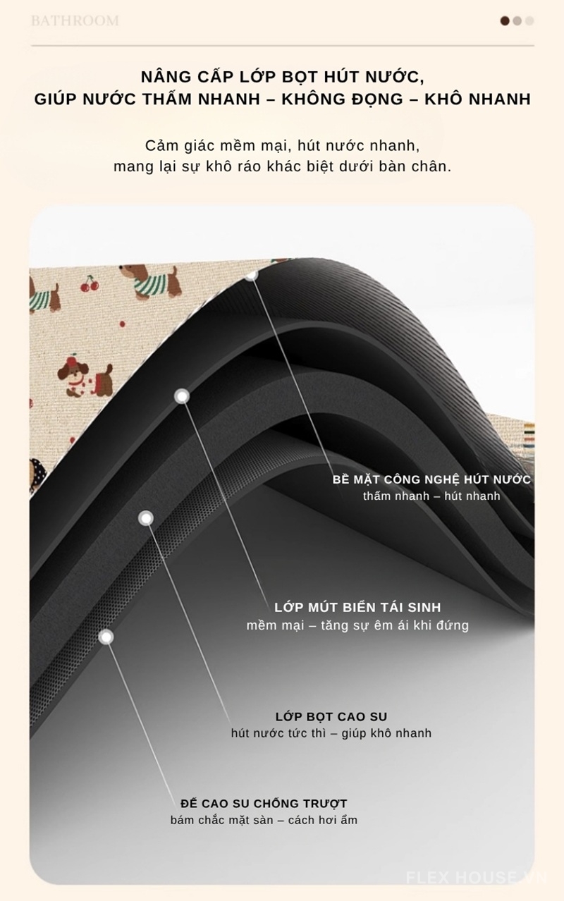 Thảm chùi chân họa tiết caro hình học Retro XF6981