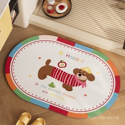Thảm chùi chân tảo cát hoạt hình dễ thương XF489.02
