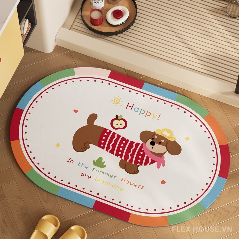 Thảm chùi chân tảo cát hoạt hình dễ thương XF489.02