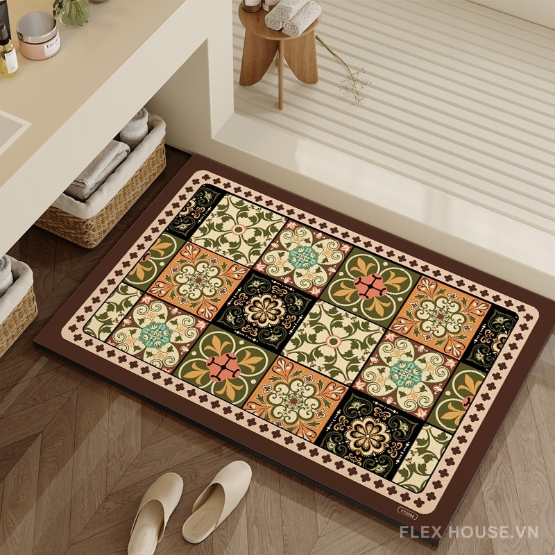 Thảm hoa văn cổ điển gạch gốm Châu Âu XF6983 7 Thảm hoa văn cổ điển gạch gốm Châu Âu XF6983.02