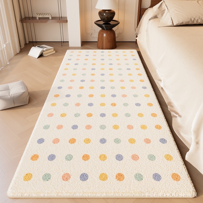 Thảm lông ngắn giữ ấm chống trượt chấm pastel XF2952 6 Thảm lông ngắn giữ ấm chống trượt chấm pastel XF2952