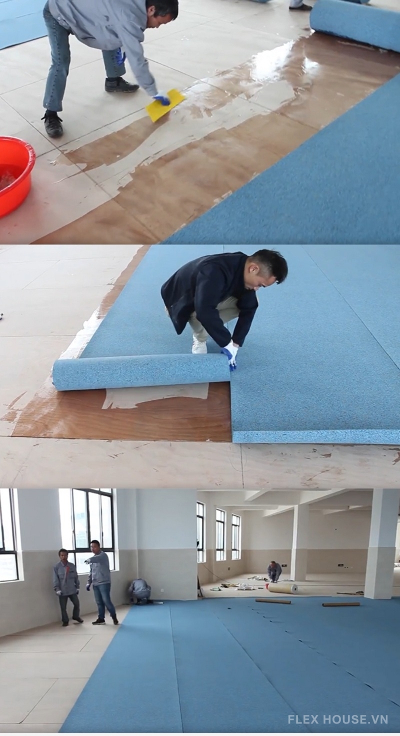 Thảm lót sàn phòng Gym EPDM hạt màu giảm ồn GV5894 3 Thảm lót sàn phòng Gym EPDM hạt màu giảm ồn GV5894