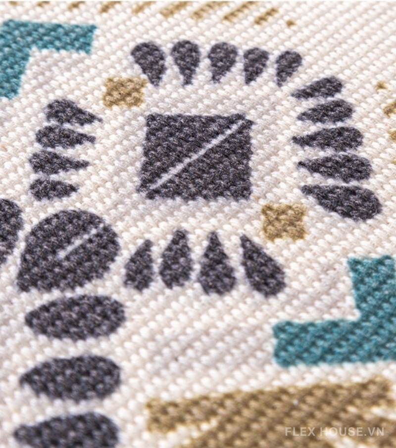 Thảm Ma-rốc vintage cotton linen dệt thủ công XF2295 6 Thảm Ma-rốc vintage cotton linen dệt thủ công XF2295